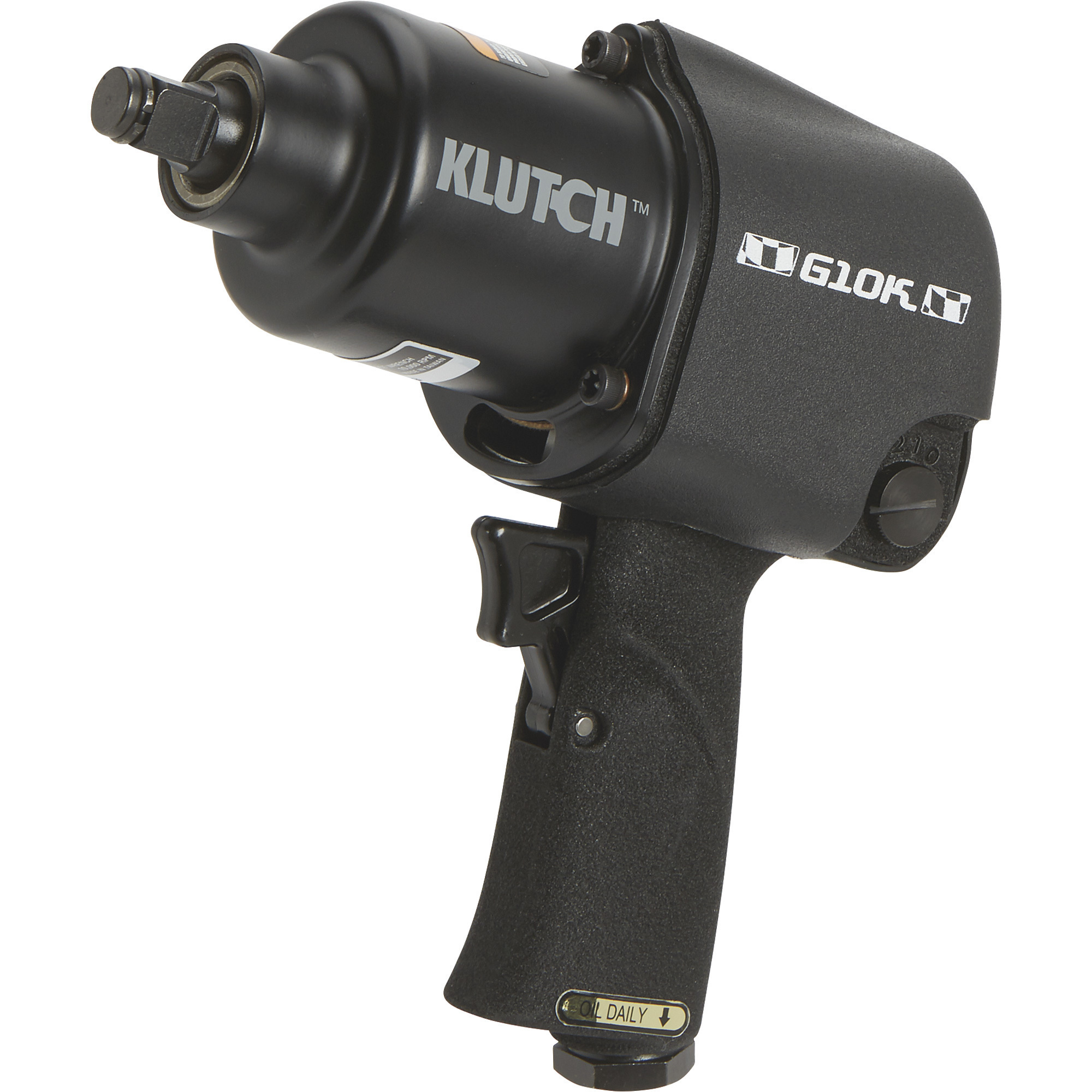 Klutch G10K Air Impact Wrench, 1/2in. Drive, 5 CFM, 700 Ft./Lbs. Torque